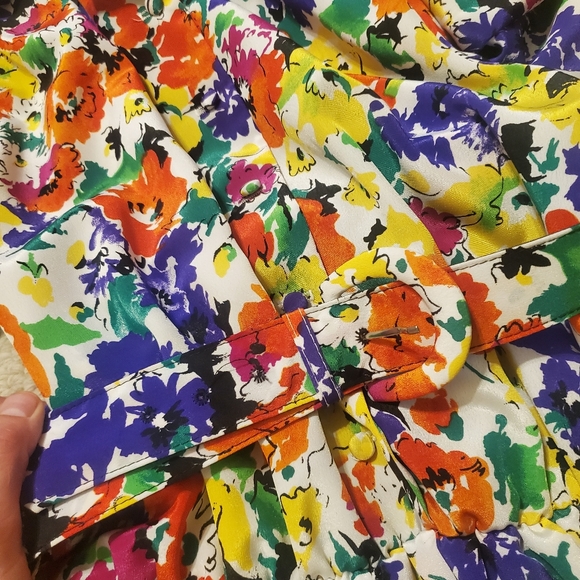 Vintage Toni Todd Belted Floral Dress - Picture 3 of 5